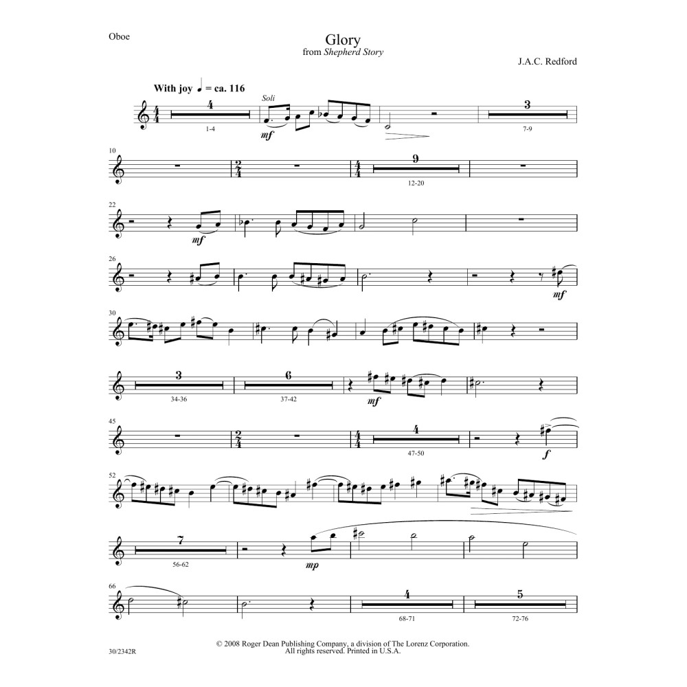 Glory - Oboe